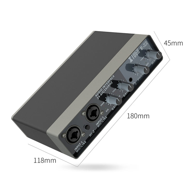 XTUGA E22 Audio Interface Professional Sound Card - Live Sound Effects Processors by XTUGA | Online Shopping UK | buy2fix