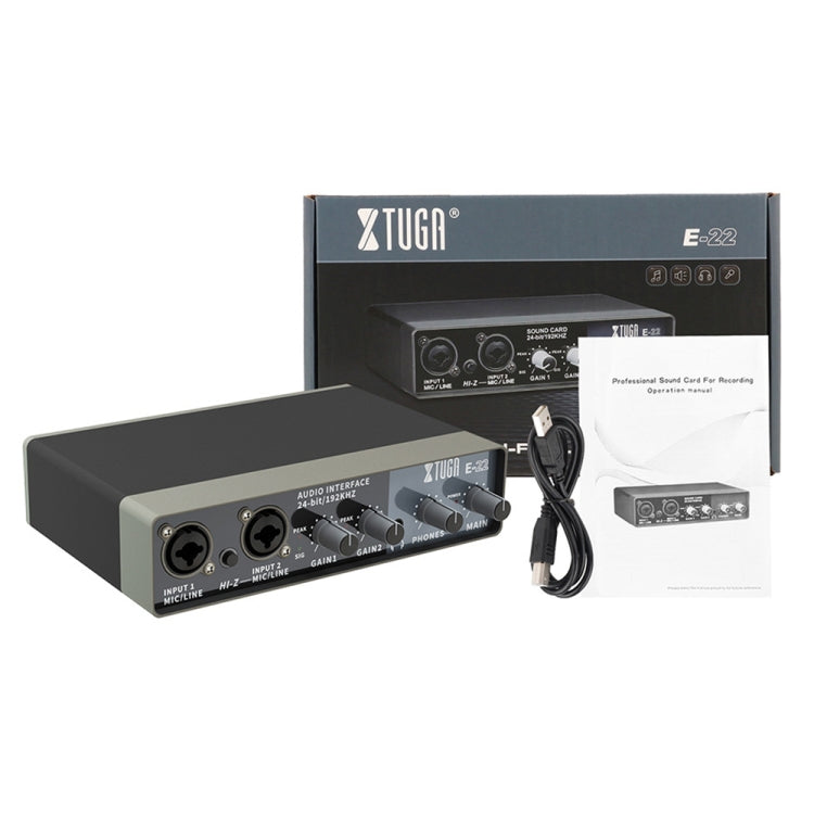 XTUGA E22 Audio Interface Professional Sound Card - Live Sound Effects Processors by XTUGA | Online Shopping UK | buy2fix