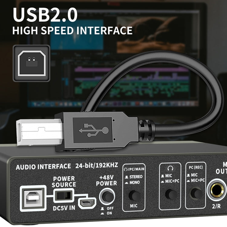 XTUGA E22 Audio Interface Professional Sound Card - Live Sound Effects Processors by XTUGA | Online Shopping UK | buy2fix