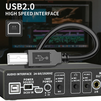 XTUGA E22 Audio Interface Professional Sound Card - Live Sound Effects Processors by XTUGA | Online Shopping UK | buy2fix