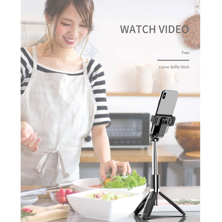 L02 100cm Multi-function Adjustable Bluetooth Self-timer Pole Tripod Selfie Stick (Black) - Selfie Sticks by buy2fix | Online Shopping UK | buy2fix