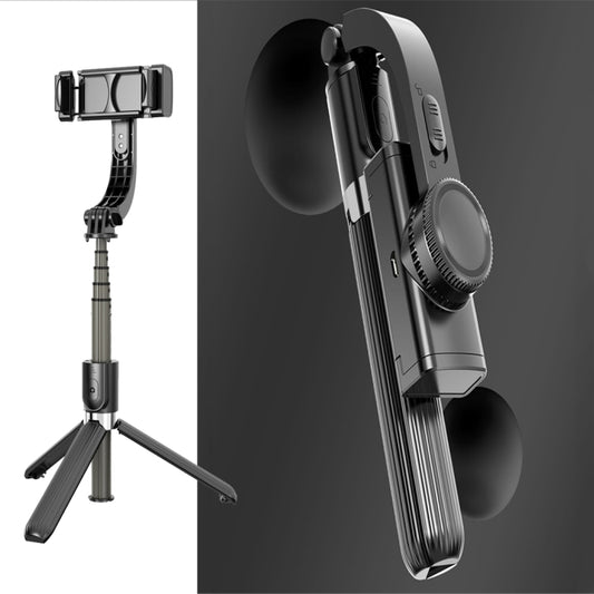L08 Adjustable Gimbal Stabilize Bluetooth Self-timer Pole Tripod Selfie Stick (Black) - Selfie Sticks by buy2fix | Online Shopping UK | buy2fix