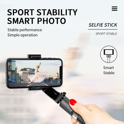 L08 Adjustable Gimbal Stabilize Bluetooth Self-timer Pole Tripod Selfie Stick(White) - Selfie Sticks by buy2fix | Online Shopping UK | buy2fix