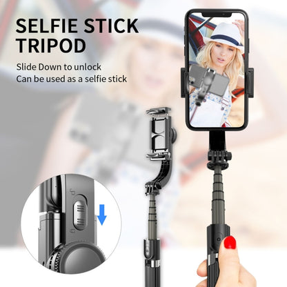 L08 Adjustable Gimbal Stabilize Bluetooth Self-timer Pole Tripod Selfie Stick(White) - Selfie Sticks by buy2fix | Online Shopping UK | buy2fix