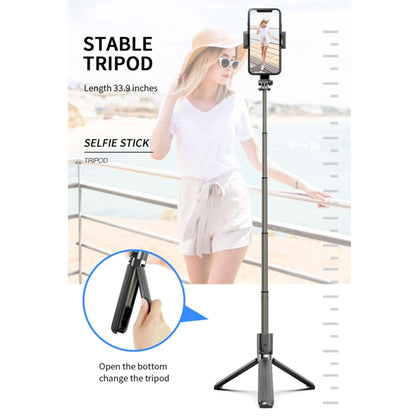 L08 Adjustable Gimbal Stabilize Bluetooth Self-timer Pole Tripod Selfie Stick(White) - Selfie Sticks by buy2fix | Online Shopping UK | buy2fix