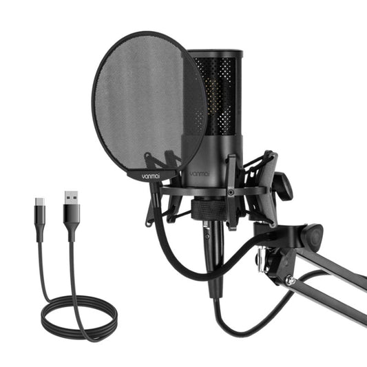 Yanmai X2 Active Noise Reduction Cardioid Pointing Capacitive Recording Microphone Set with Blowout Net & Cantilever Bracket & 1.7m 3.5mm Interface Cable - Microphone by Yanmai | Online Shopping UK | buy2fix