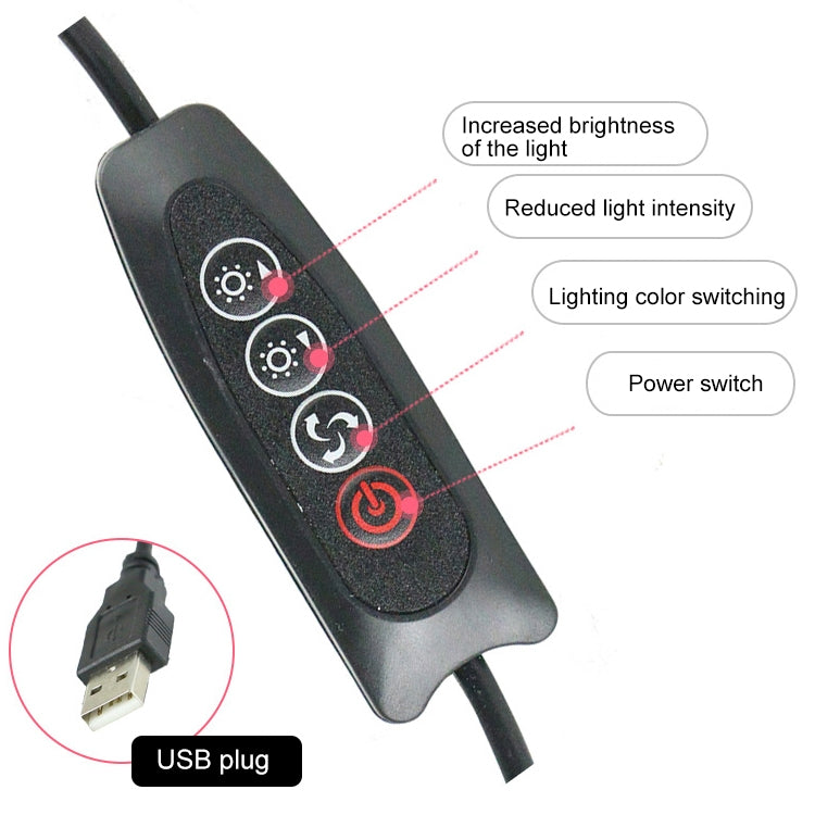 Live Broadcast Self-timer Dimming Ring LED Beauty Selfie Light with Small Table Tripod, Selfie Light Diameter: 16cm - Ring Light by buy2fix | Online Shopping UK | buy2fix