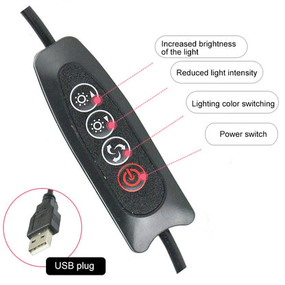 Live Broadcast Self-timer Dimming Ring LED Beauty Selfie Light with Small Table Tripod, Selfie Light Diameter: 16cm - Ring Light by buy2fix | Online Shopping UK | buy2fix