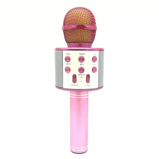 WS-858 Metal High Sound Quality Handheld KTV Karaoke Recording Bluetooth Wireless Microphone, for Notebook, PC, Speaker, Headphone, iPad, iPhone, Galaxy, Huawei, Xiaomi, LG, HTC and Other Smart Phones(Pink) - Microphone by buy2fix | Online Shopping UK | buy2fix