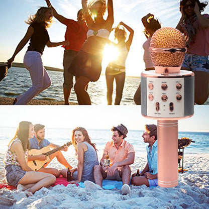 WS-858 Metal High Sound Quality Handheld KTV Karaoke Recording Bluetooth Wireless Microphone, for Notebook, PC, Speaker, Headphone, iPad, iPhone, Galaxy, Huawei, Xiaomi, LG, HTC and Other Smart Phones(Silver) - Microphone by buy2fix | Online Shopping UK | buy2fix