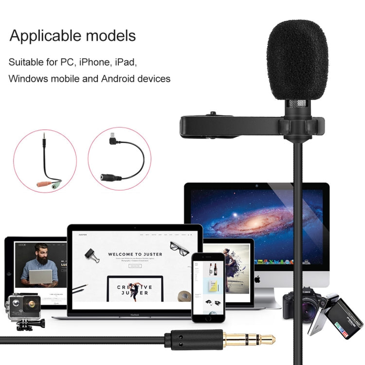Yanmai R955 Clip-on Lapel Mic Lavalier Omni-directional Double Condenser Microphone, For Live Broadcast, Show, KTV, etc - Microphone by buy2fix | Online Shopping UK | buy2fix
