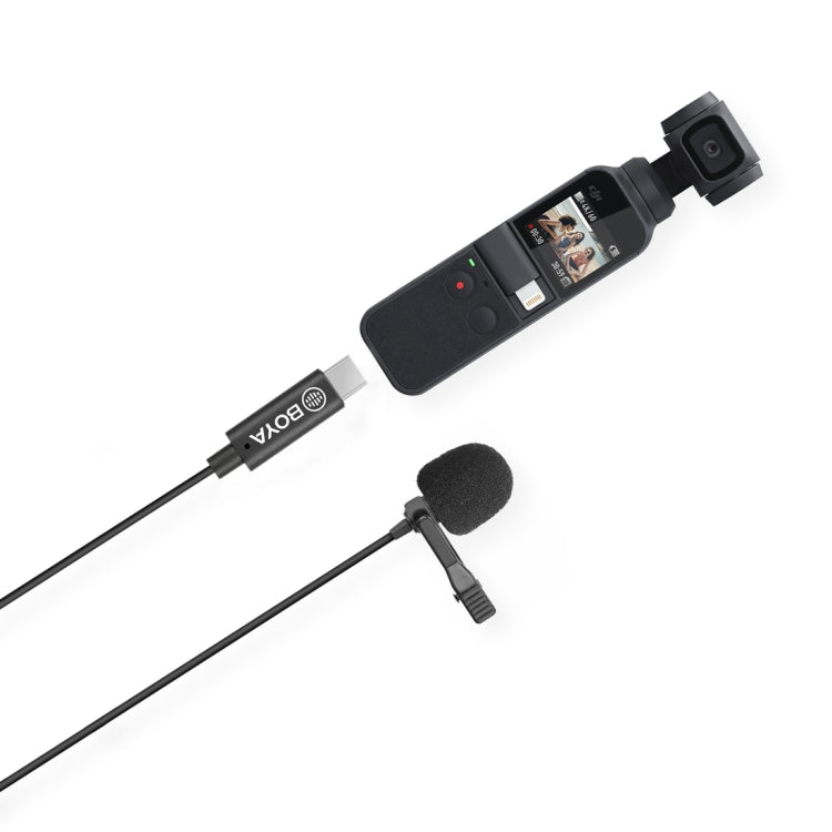 BOYA BY-M3-OP For DJI OSMO Pocket Clip-on Digital Lavalier Microphone (Black) - Microphone by BOYA | Online Shopping UK | buy2fix