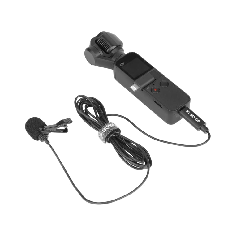 BOYA BY-M3-OP For DJI OSMO Pocket Clip-on Digital Lavalier Microphone (Black) - Microphone by BOYA | Online Shopping UK | buy2fix