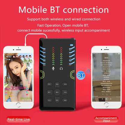 RK-C21 Bluetooth Live Broadcast Audio Headset Microphone Webcast Entertainment Streamer Sound Card for Phone, Computer PC (Red) - Microphone by buy2fix | Online Shopping UK | buy2fix