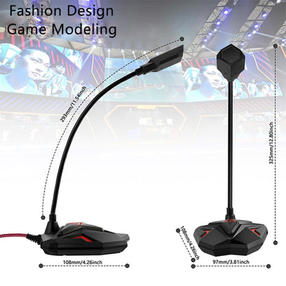 G55 Capacitive Gaming Microphone with LED Indicator(Black) - Microphone by buy2fix | Online Shopping UK | buy2fix