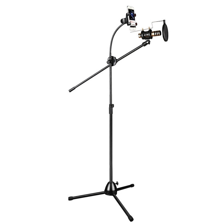 RODD NB-108 Karaoke Phone Microphone Tripod Scissor Arm Stand Holder For Studio Recording, Live Broadcast, Live Show, KTV, etc. - Stand by buy2fix | Online Shopping UK | buy2fix