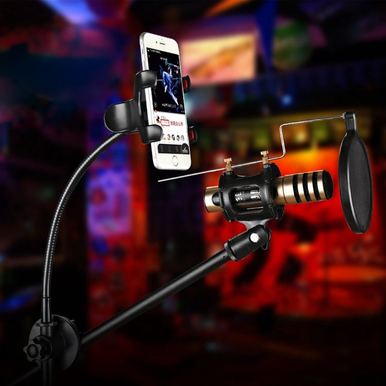 RODD NB-108 Karaoke Phone Microphone Tripod Scissor Arm Stand Holder For Studio Recording, Live Broadcast, Live Show, KTV, etc. - Stand by buy2fix | Online Shopping UK | buy2fix
