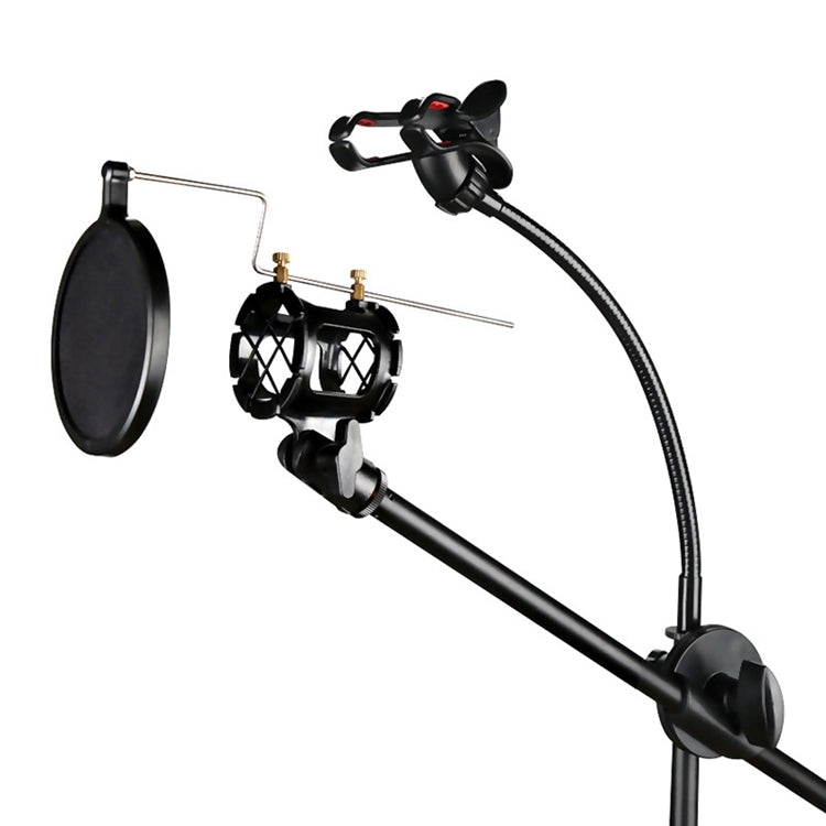 RODD NB-108 Karaoke Phone Microphone Tripod Scissor Arm Stand Holder For Studio Recording, Live Broadcast, Live Show, KTV, etc. - Stand by buy2fix | Online Shopping UK | buy2fix
