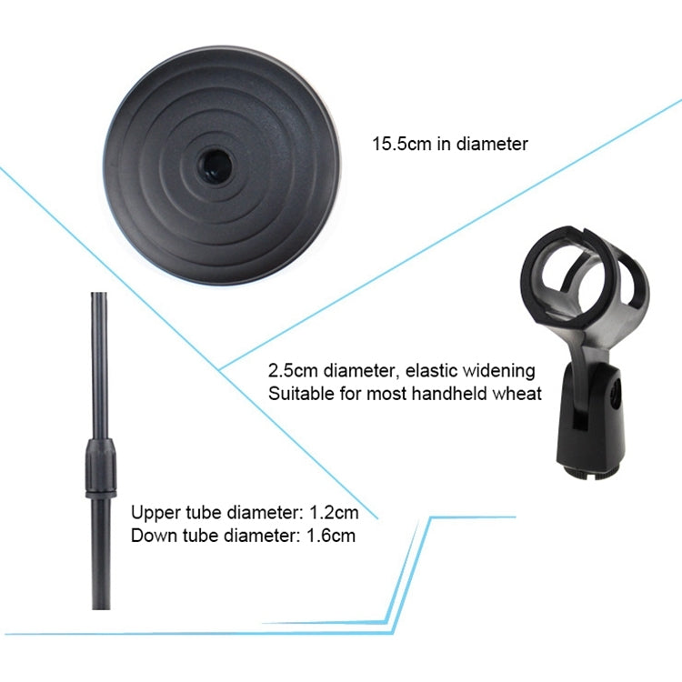 Z01 Desktop Extendable Round Base Microphone Stand Holder Mic Boom Clip, For Studio Recording, Live Broadcast, Live Show, KTV, etc. - Stand by buy2fix | Online Shopping UK | buy2fix