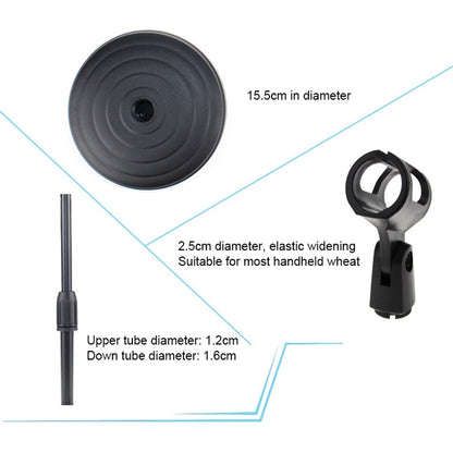 Z01 Desktop Extendable Round Base Microphone Stand Holder Mic Boom Clip, For Studio Recording, Live Broadcast, Live Show, KTV, etc. - Stand by buy2fix | Online Shopping UK | buy2fix