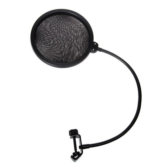 Double-layer Recording Microphone Studio Wind Screen Pop Filter Mask Shield with Clip Stabilizing Arm, For Studio Recording, Live Broadcast, Live Show, KTV, etc(Black) - Windshield by buy2fix | Online Shopping UK | buy2fix