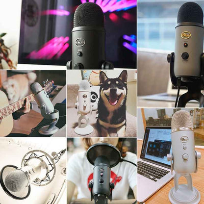 Logitech Blue Yeti USB Condenser Microphone(Silver) - Microphone by Logitech | Online Shopping UK | buy2fix