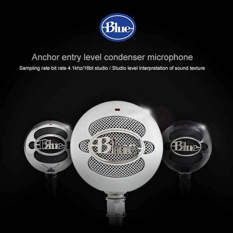 Logitech Blue Snowball-ice USB Condenser Anchor Recording Microphone (Black) - Microphone by Logitech | Online Shopping UK | buy2fix