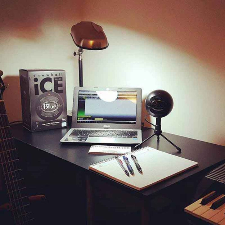 Logitech Blue Snowball-ice USB Condenser Anchor Recording Microphone (Black) - Microphone by Logitech | Online Shopping UK | buy2fix