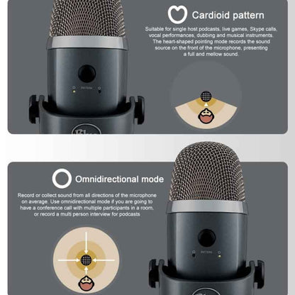Logitech Blue Yeti Nano Condenser Digital USB Live Broadcast Microphone (Grey) - Microphone by Logitech | Online Shopping UK | buy2fix