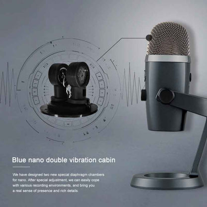 Logitech Blue Yeti Nano Condenser Digital USB Live Broadcast Microphone (Grey) - Microphone by Logitech | Online Shopping UK | buy2fix