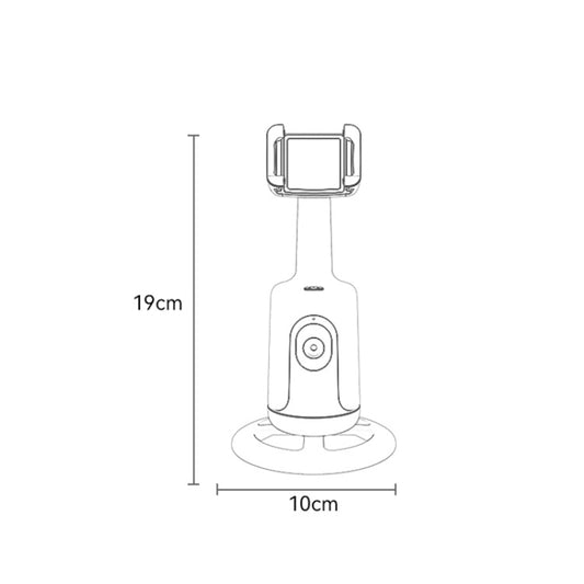 Yesido SF15 Intelligent Face Recognition 360-degree Rotating PTZ Shooting Holder (Black) - Selfie Sticks by Yesido | Online Shopping UK | buy2fix