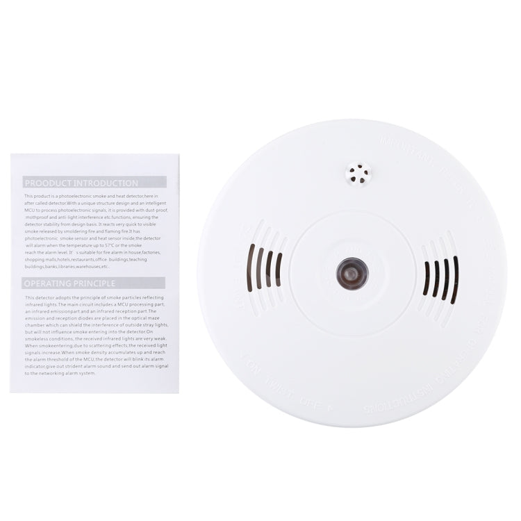 433MHz Photoelectronc Smoke and Heat Detector(White) - Smoke Gas Detector by buy2fix | Online Shopping UK | buy2fix