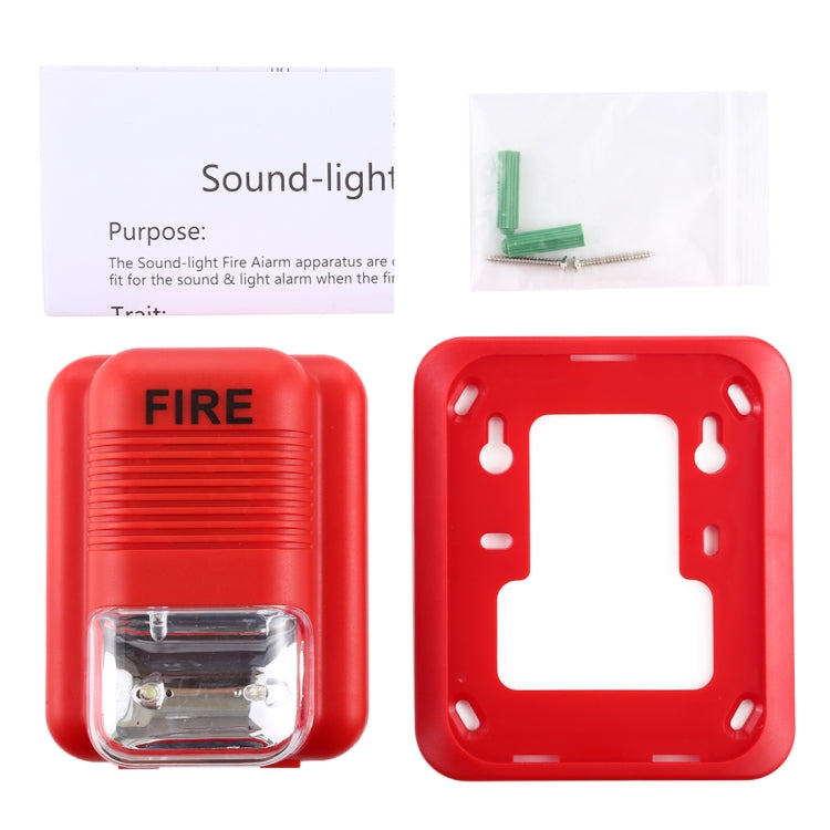 Sound-light Fire Alarm Warning Strobe Horn Alert Safety System Sensor - Others Alarm by buy2fix | Online Shopping UK | buy2fix