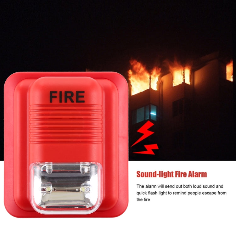 Sound-light Fire Alarm Warning Strobe Horn Alert Safety System Sensor - Others Alarm by buy2fix | Online Shopping UK | buy2fix