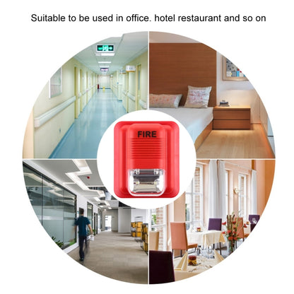 Sound-light Fire Alarm Warning Strobe Horn Alert Safety System Sensor - Others Alarm by buy2fix | Online Shopping UK | buy2fix