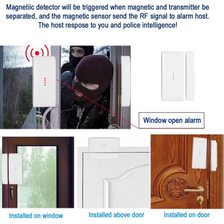 433MHz Wireless Low Power Door Sensor(White) - Door Window Alarm by buy2fix | Online Shopping UK | buy2fix