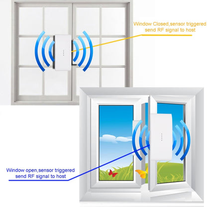 433MHz Wireless Low Power Door Sensor(White) - Door Window Alarm by buy2fix | Online Shopping UK | buy2fix