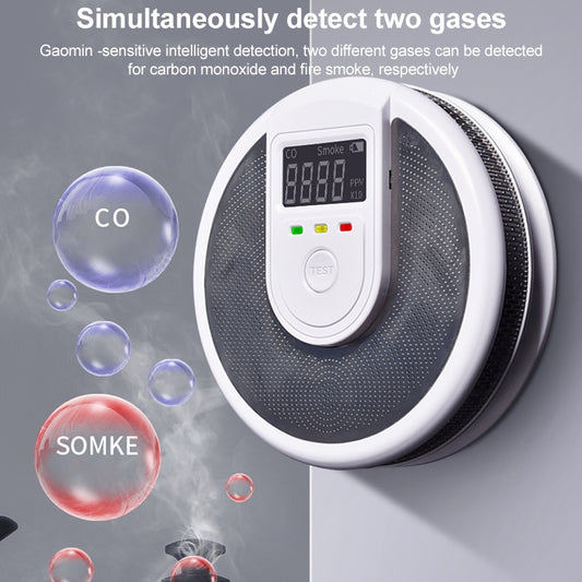 JSN-999COM Live Voice Alarm Smoke Carbon Monoxide Alarm Detector without Battery - Smoke Gas Detector by buy2fix | Online Shopping UK | buy2fix