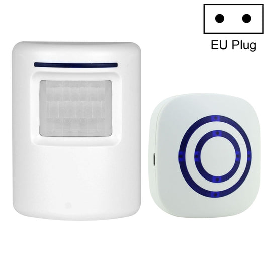 FY-0256 2 in 1 PIR Infrared Sensors (Transmitter + Receiver) Wireless Doorbell Alarm Detector for Home / Office / Shop / Factory, EU Plug - Sensor Doorbell by buy2fix | Online Shopping UK | buy2fix