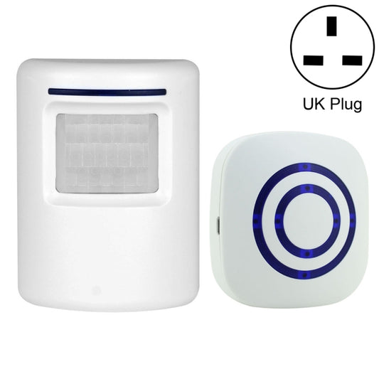 FY-0256 2 in 1 PIR Infrared Sensors (Transmitter + Receiver) Wireless Doorbell Alarm Detector for Home / Office / Shop / Factory, UK Plug - Sensor Doorbell by buy2fix | Online Shopping UK | buy2fix