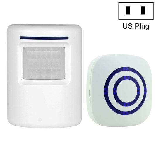 FY-0256 2 in 1 PIR Infrared Sensors (Transmitter + Receiver) Wireless Doorbell Alarm Detector for Home / Office / Shop / Factory, US Plug - Sensor Doorbell by buy2fix | Online Shopping UK | buy2fix