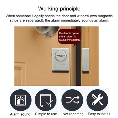 DOBERMAN SE-0119 Household Anti-theft Wireless Remote Control Door Magnetic Sensor Alarm - Door Window Alarm by buy2fix | Online Shopping UK | buy2fix
