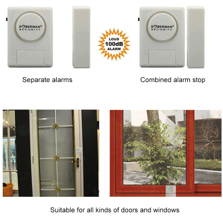 DOBERMAN SE-0119 Household Anti-theft Wireless Remote Control Door Magnetic Sensor Alarm - Door Window Alarm by buy2fix | Online Shopping UK | buy2fix