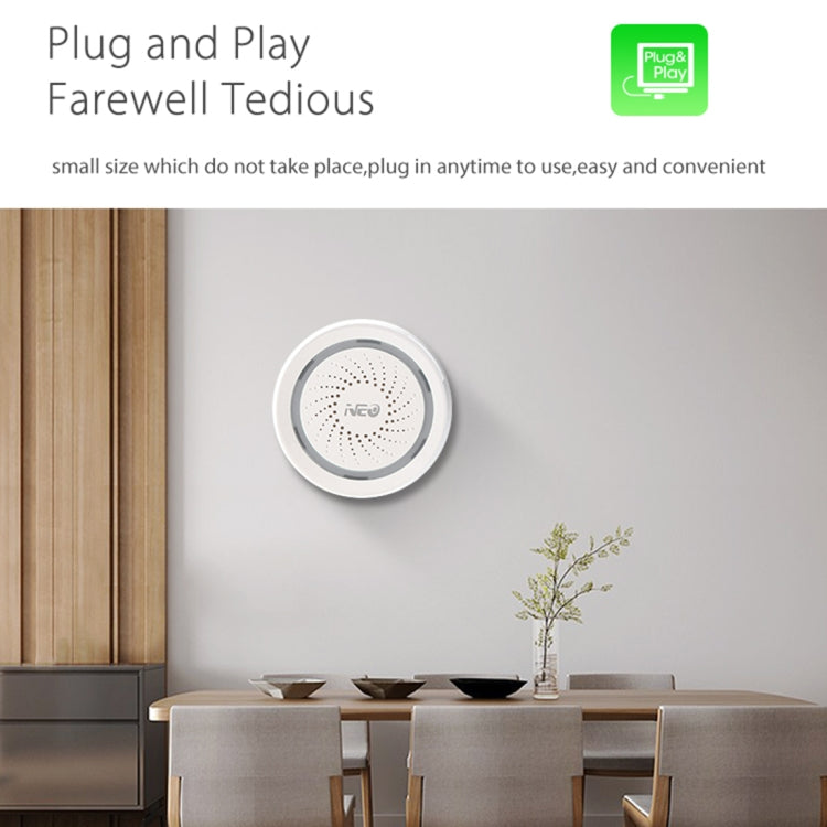 NEO NAS-AB02W WiFi USB Siren Alarm Sensor for Home Alarms Security - Others Alarm by buy2fix | Online Shopping UK | buy2fix