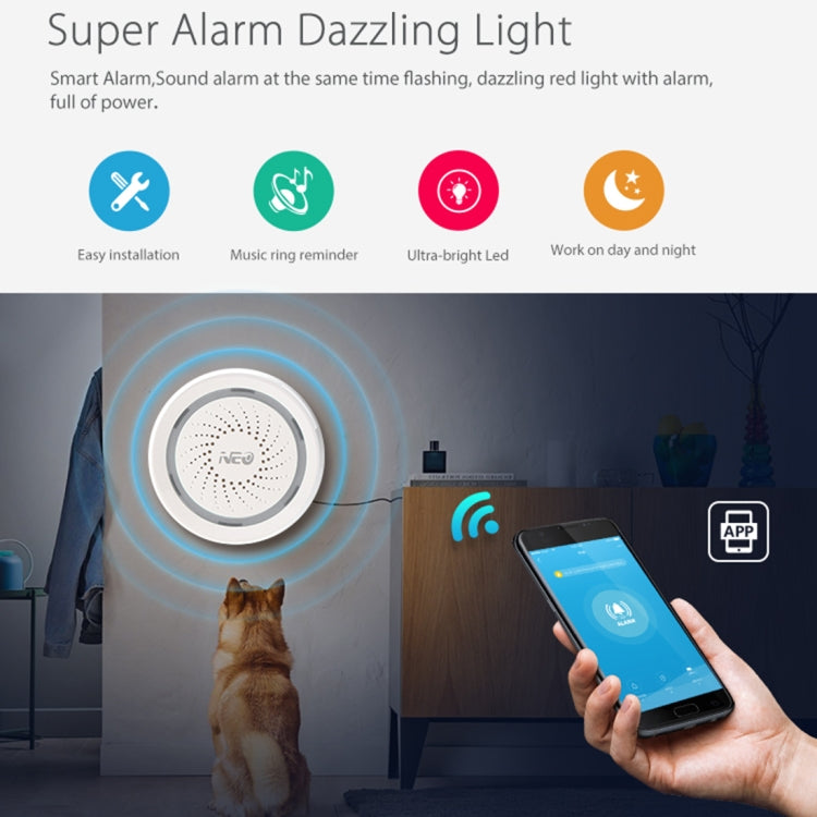NEO NAS-AB02W WiFi USB Siren Alarm Sensor for Home Alarms Security - Others Alarm by buy2fix | Online Shopping UK | buy2fix