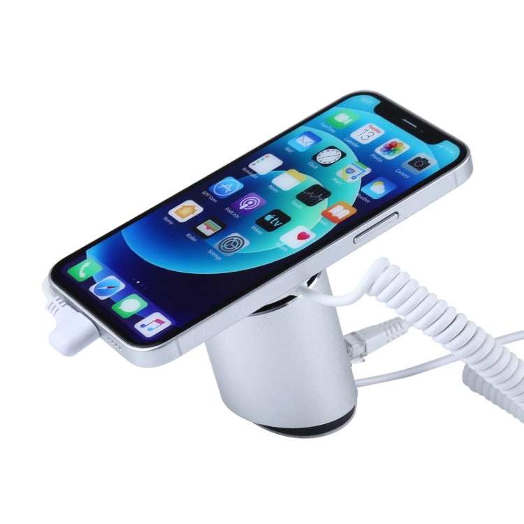 Aluminum Shell Cylindrical Display Stand Digital Magnetic Security System Burglar Alarm / Anti-theft Alarm Display Holder for iPhone & iPod & iPad with 8 Pin Port - Security Display Holders by buy2fix | Online Shopping UK | buy2fix