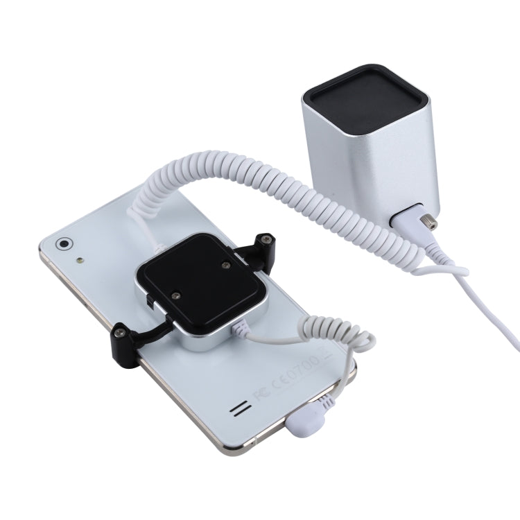 Aluminum Shell Square-column Anti-theft Alarm Stand Security System Burglar Alarm / Anti-theft Alarm Display Holder for Samsung / Huawei / Xiaomi / OPPO / vivo / LG with Micro-USB Port - Security Display Holders by buy2fix | Online Shopping UK | buy2fix