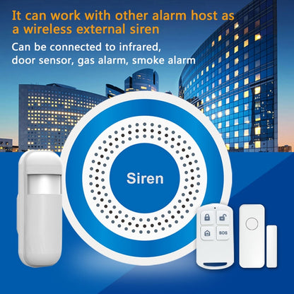 PE-519R Wireless Indoor Alarm Siren with Strobe - Alarm System by buy2fix | Online Shopping UK | buy2fix