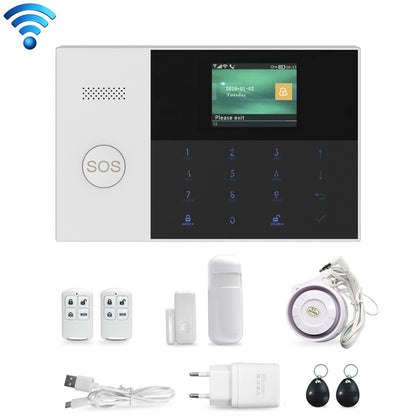 PG-105-GSM GSM/GPRS + WiFi Intelligent Alarm System with Touch Keypad & LCD Screen & RFID Function, EU Version - Alarm System by buy2fix | Online Shopping UK | buy2fix