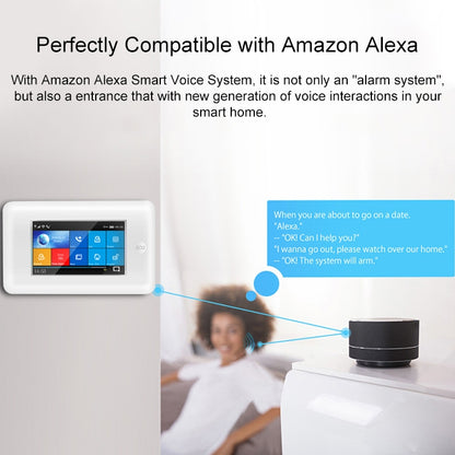 PG-106-GSM GSM/GPRS + WiFi Intelligent Alarm System with Touch Screen & RFID Function - Alarm System by buy2fix | Online Shopping UK | buy2fix